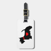 Love Scottie dog bagage label (Voorkant verticaal)