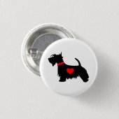 Love Scottie dog pin Button badge (Voorkant /achterkant)