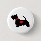 Love Scottie dog pin Button badge (Voorkant)