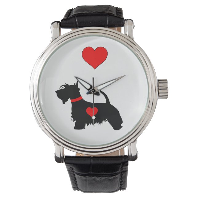 Love Scottie hondenhorloge Horloge (Voorkant)