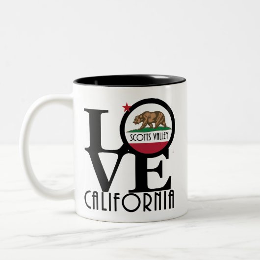 LOVE Scotts Valley California 11oz Tweekleurige Koffiemok (Links)