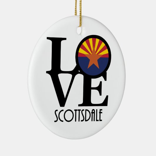 LOVE Scottsdale Arizona Keramisch Ornament (Rechts)