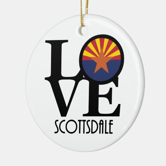 LOVE Scottsdale Arizona Keramisch Ornament (Links)