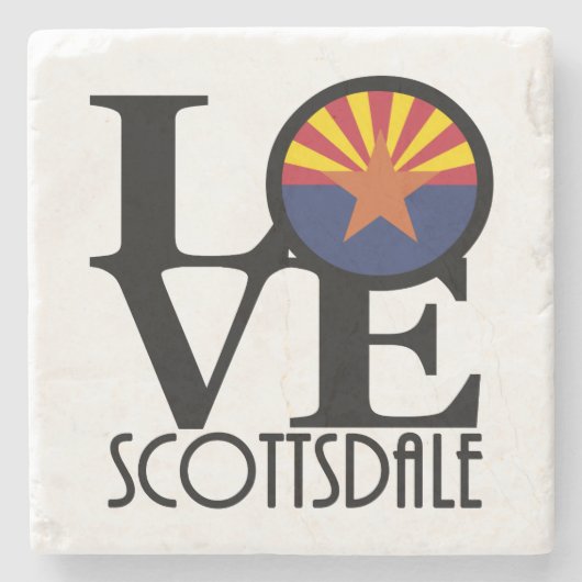 LOVE Scottsdale Arizona Stenen Onderzetter (Voorkant)