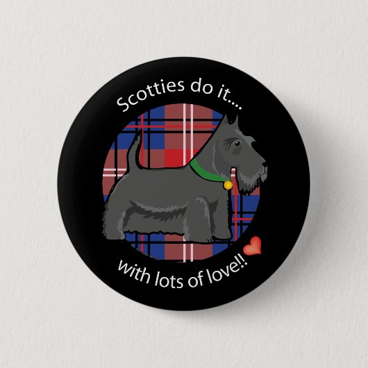 Love Scotty Ronde Button 5,7 Cm (Voorkant)