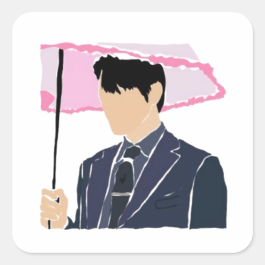 Love Scout Eun Ho Vierkante Sticker (Voorkant)