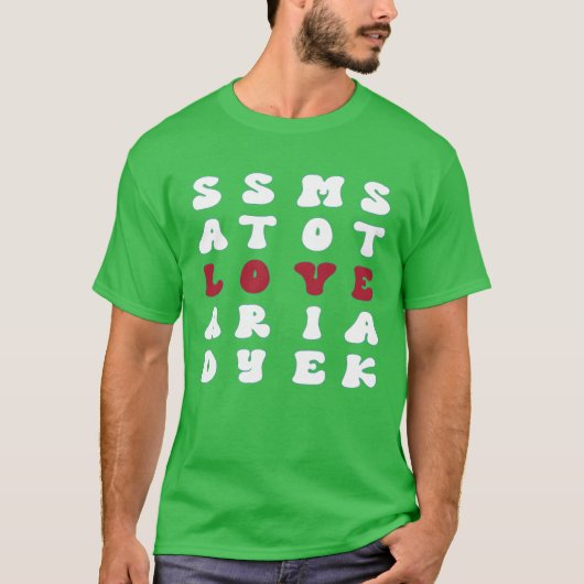 Love Scrabble retro T-shirt (Voorkant)