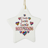 Love Scrapbooking Keramisch Ornament (Rechts)