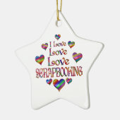 Love Scrapbooking Keramisch Ornament (Links)