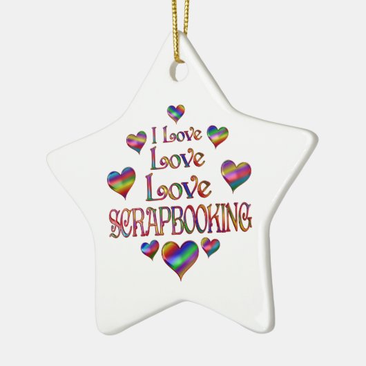 Love Scrapbooking Keramisch Ornament (Links)
