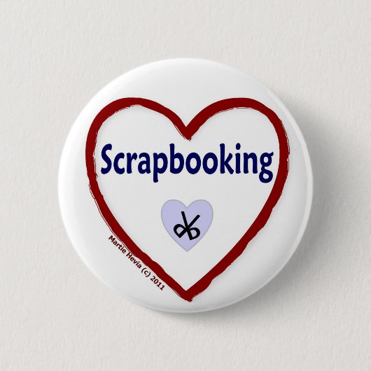 Love Scrapbooking Ronde Button 5,7 Cm (Voorkant)