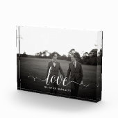 Love Script Afbeelding Simple Calligraphy Gay Wedd Fotoblokken (Rechts)