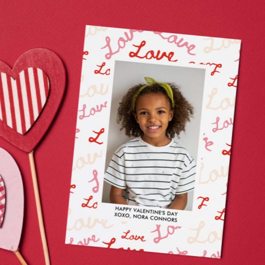 LOVE SCRIPT COLLAGE FOTO KLASLOKAAL VALENTIJN NOTITIEKAARTJE