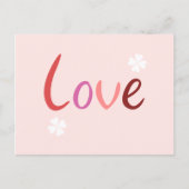 Love Script Design Pinks Reds & White Briefkaart (Voorkant)