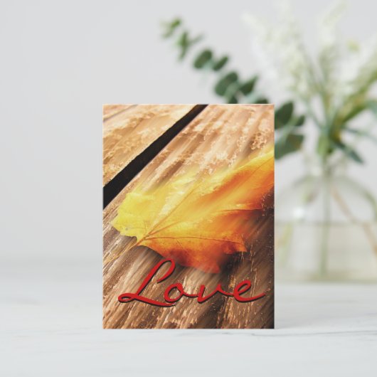 Love Script Falling Briefkaart (Staand voorkant)