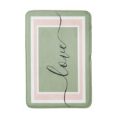 Love Script Geometrisch groen en roze Badmat (Voorkant Verticaal)