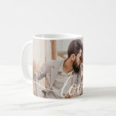 Love Script Gepersonaliseerde Trouwfoto Koffiemok (Voorkant links)