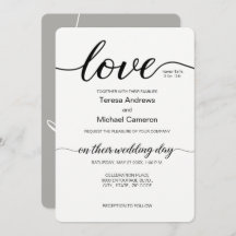 Love Script Grey Minimalistische Christelijke brui