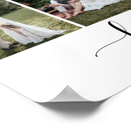 Love Script Handwrited Gepersonaliseerd Weduwen 3 Poster (Hoek)