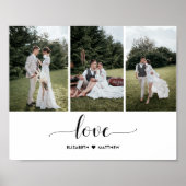 Love Script Handwrited Gepersonaliseerd Weduwen 3 Poster (Voorkant)