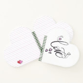 Love Script Heart Shaped Notebook | Romantic Notitieboek (Binnen)