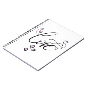 Love Script Journal Minimalistisch hart spiraal Notitieboek