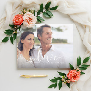 Love Script Jubileum Multiple Photo Collage Gastenboek