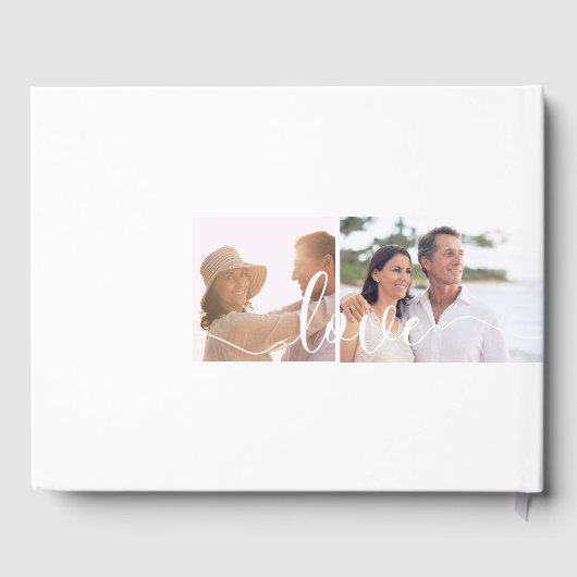 Love Script Jubileum Multiple Photo Collage Gastenboek (Achterkant)