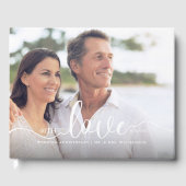 Love Script Jubileum Multiple Photo Collage Gastenboek (Voorkant)