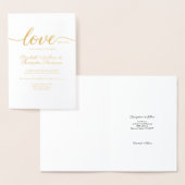 Love Script Modern Custom Christelijke bruiloft Folie Kaarten (Display)