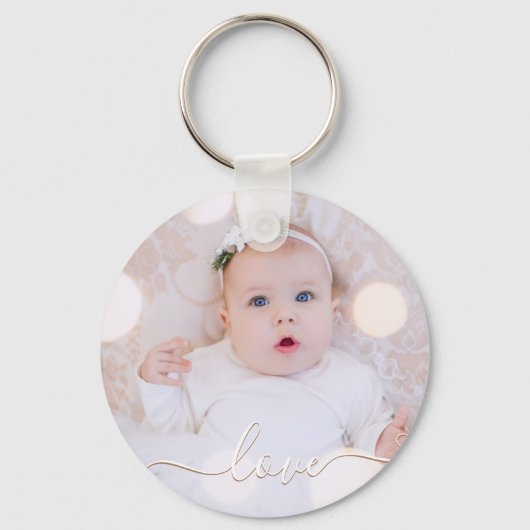 Love Script My Baby Photo Sleutelhanger (Voorkant)