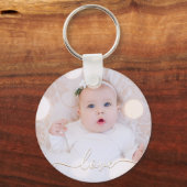 Love Script My Baby Photo Sleutelhanger (Voorkant)