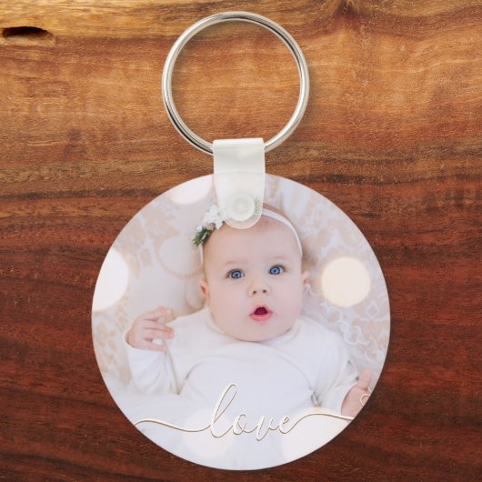 Love Script My Baby Photo Sleutelhanger (Voorkant)