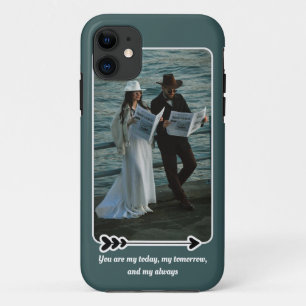 Love Script Paar Foto iPhone Case