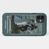 Love Script Paar Foto iPhone Case (Achterkant (horizontaal))