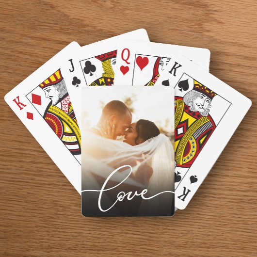 Love Script Pas getrouwd Custom Photo Pokerkaarten
