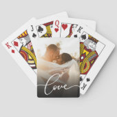 Love Script Pas getrouwd Custom Photo Pokerkaarten (Achterkant)