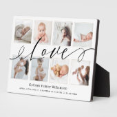 Love Script Photo Collage Keepakes & Birth Stats Fotoplaat (Zijkant)