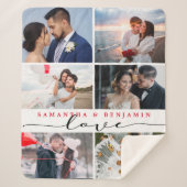 Love Script Photo Collage Sherpa Deken (Voorkant)
