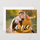 Love Script Photo Postcard Feestdagenkaart (Voorkant / Achterkant)