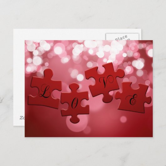 Love Script Puzzle PiElke Briefkaart (Voorkant / Achterkant)