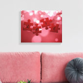Love Script Puzzle PiElke Canvas Afdruk (Insitu (Woonkamer))