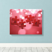 Love Script Puzzle PiElke Canvas Afdruk (Insitu (Houten vloer))