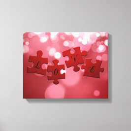 Love Script Puzzle PiElke Canvas Afdruk
