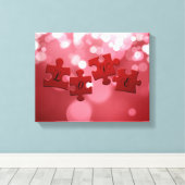 Love Script Puzzle PiElke Canvas Afdruk (Insitu (Houten vloer))