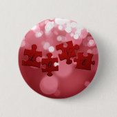 Love Script Puzzle PiElke Ronde Button 5,7 Cm (Voorkant)