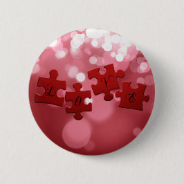 Love Script Puzzle PiElke Ronde Button 5,7 Cm