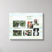 Love Script Rustic Beach Wedding Collage 6 Foto Canvas Afdruk (Voorkant)