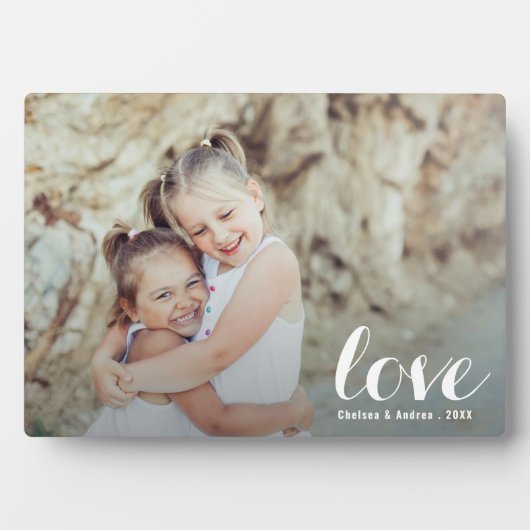 LOVE Script Tabletop Easel foto Fotoplaat (voorkant)