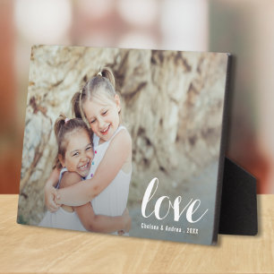 LOVE Script Tabletop Easel foto Fotoplaat